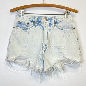 Abercrombie & Fitch Annie High Rise Distressed Jean Shorts